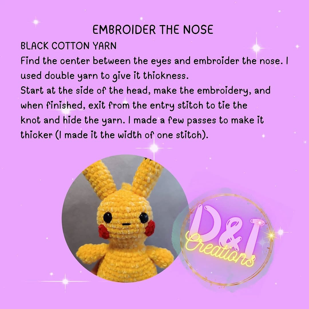 Free Crochet Pattern: Adorable Pikachu Amigurumi
