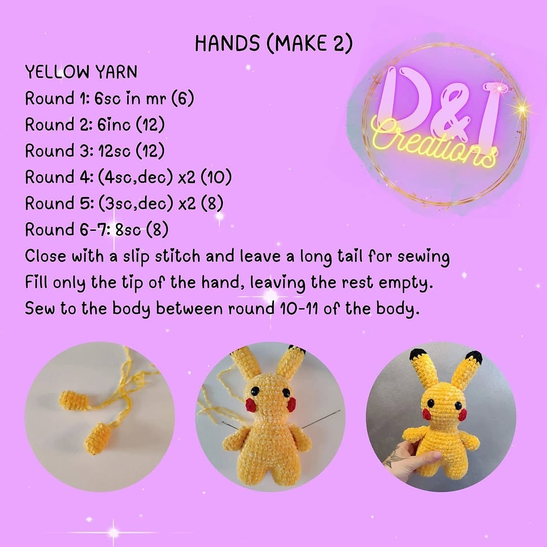 Free Crochet Pattern: Adorable Pikachu Amigurumi
