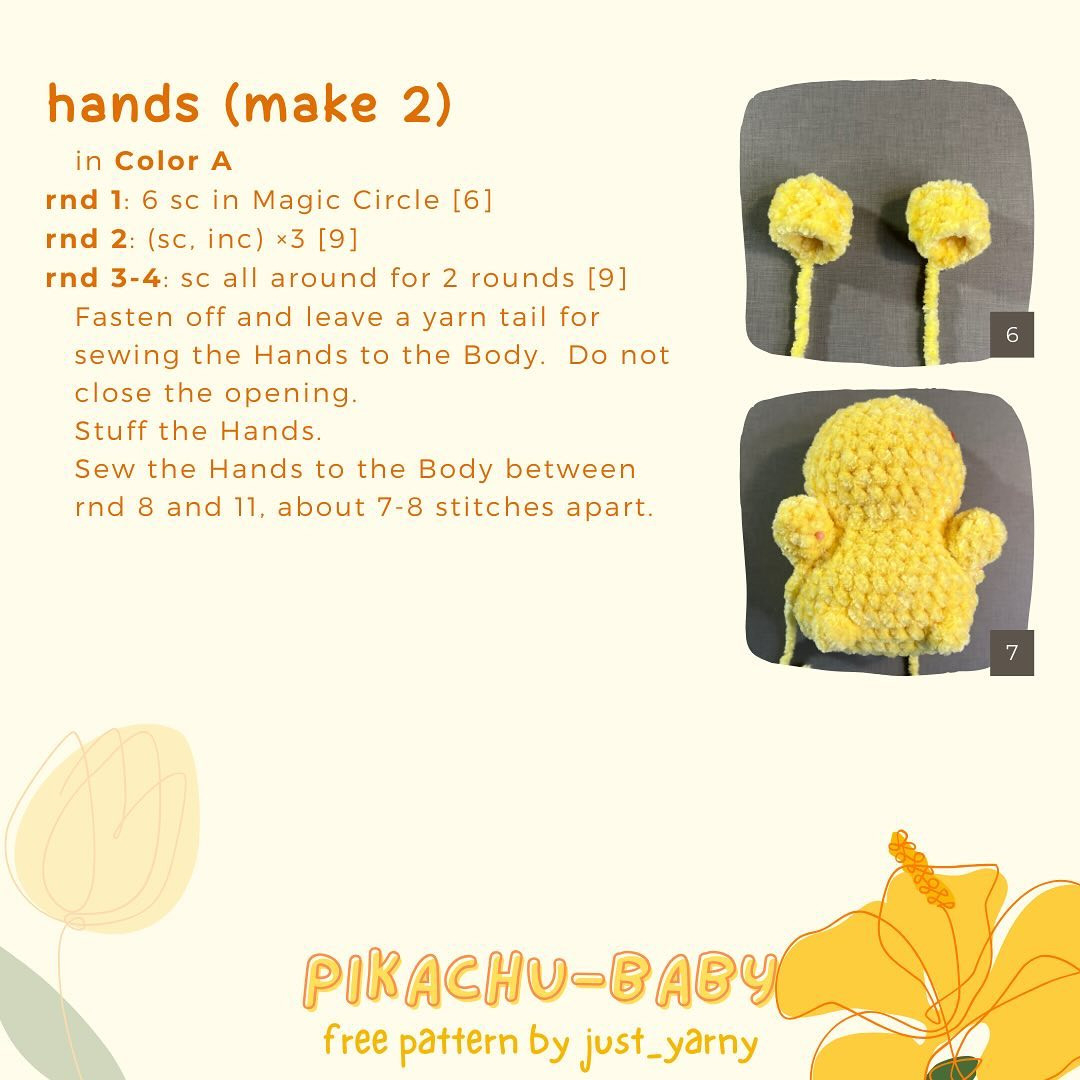 Free Crochet Pattern: Adorable Pikachu Baby
