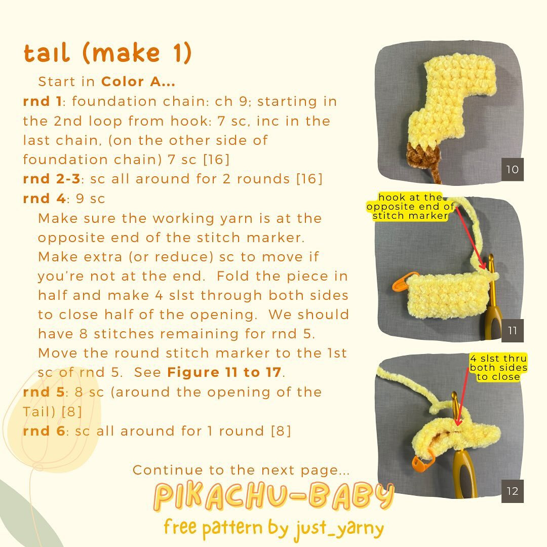 Free Crochet Pattern: Adorable Pikachu Baby