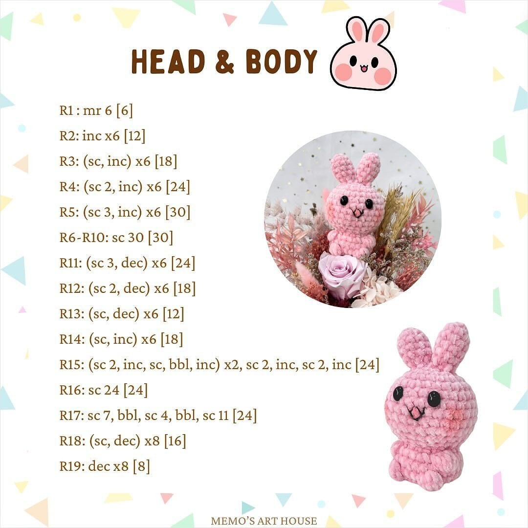 Free Crochet Pattern: Adorable Pink Bunny