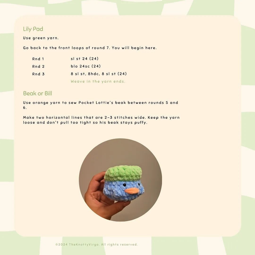 Free Crochet Pattern: Adorable Pocket Lottie