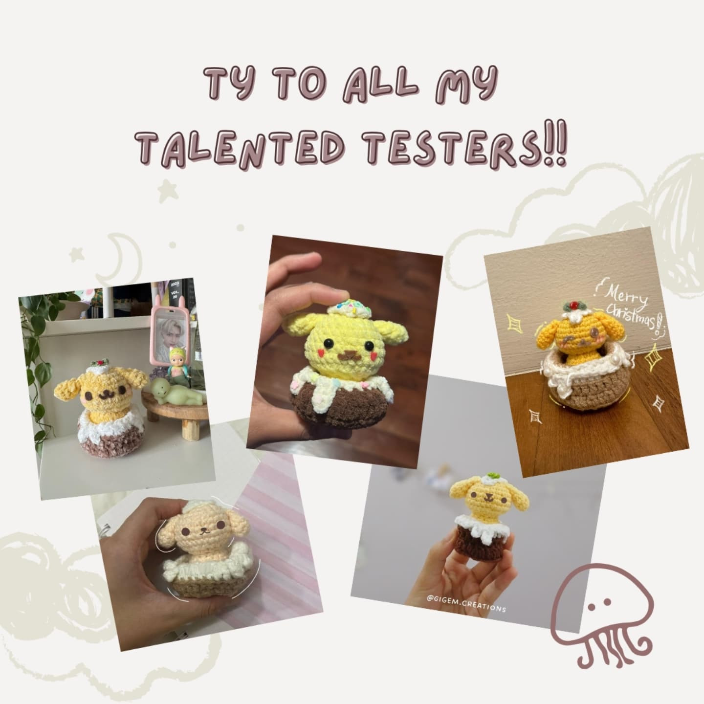 Free Crochet Pattern: Adorable Pompompurin Pudding