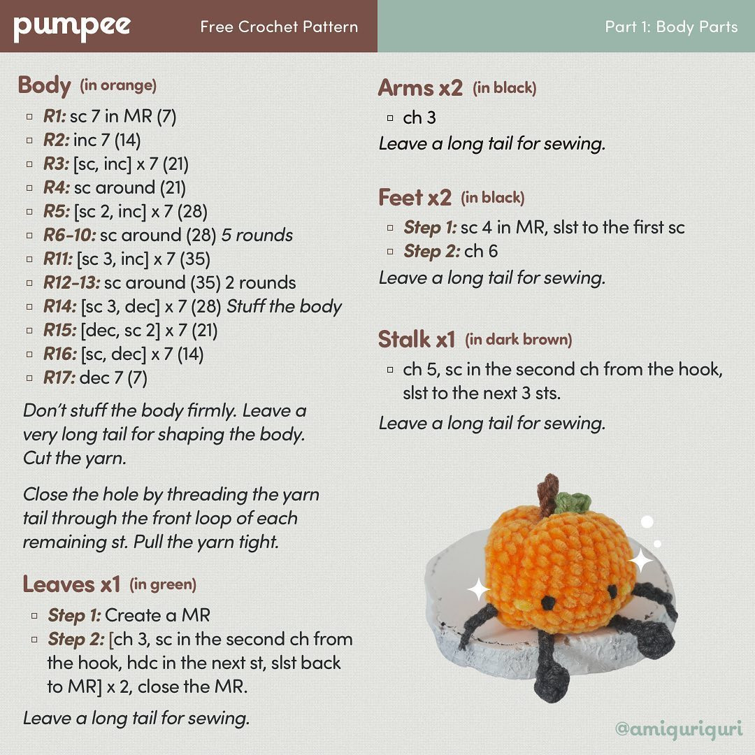Free Crochet Pattern: Adorable Pumpee!