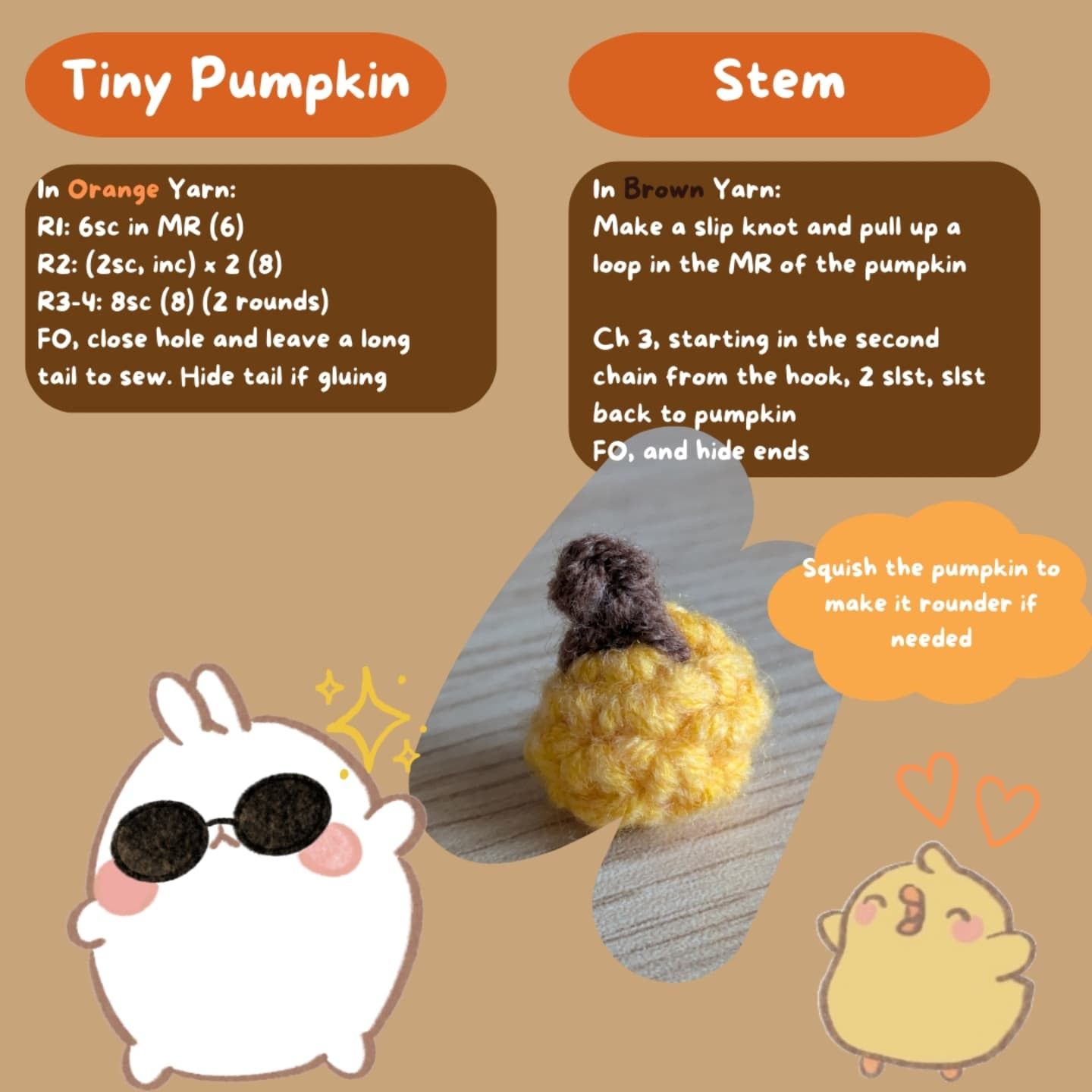 Free Crochet Pattern: Adorable Pumpkin Bunny