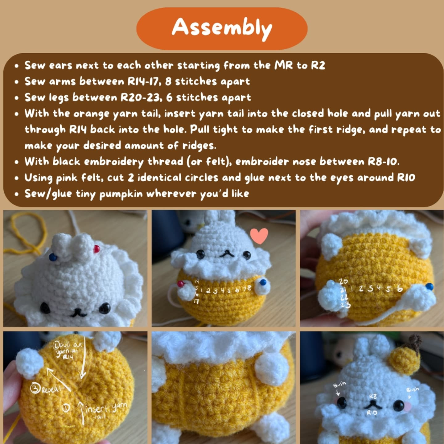Free Crochet Pattern: Adorable Pumpkin Bunny