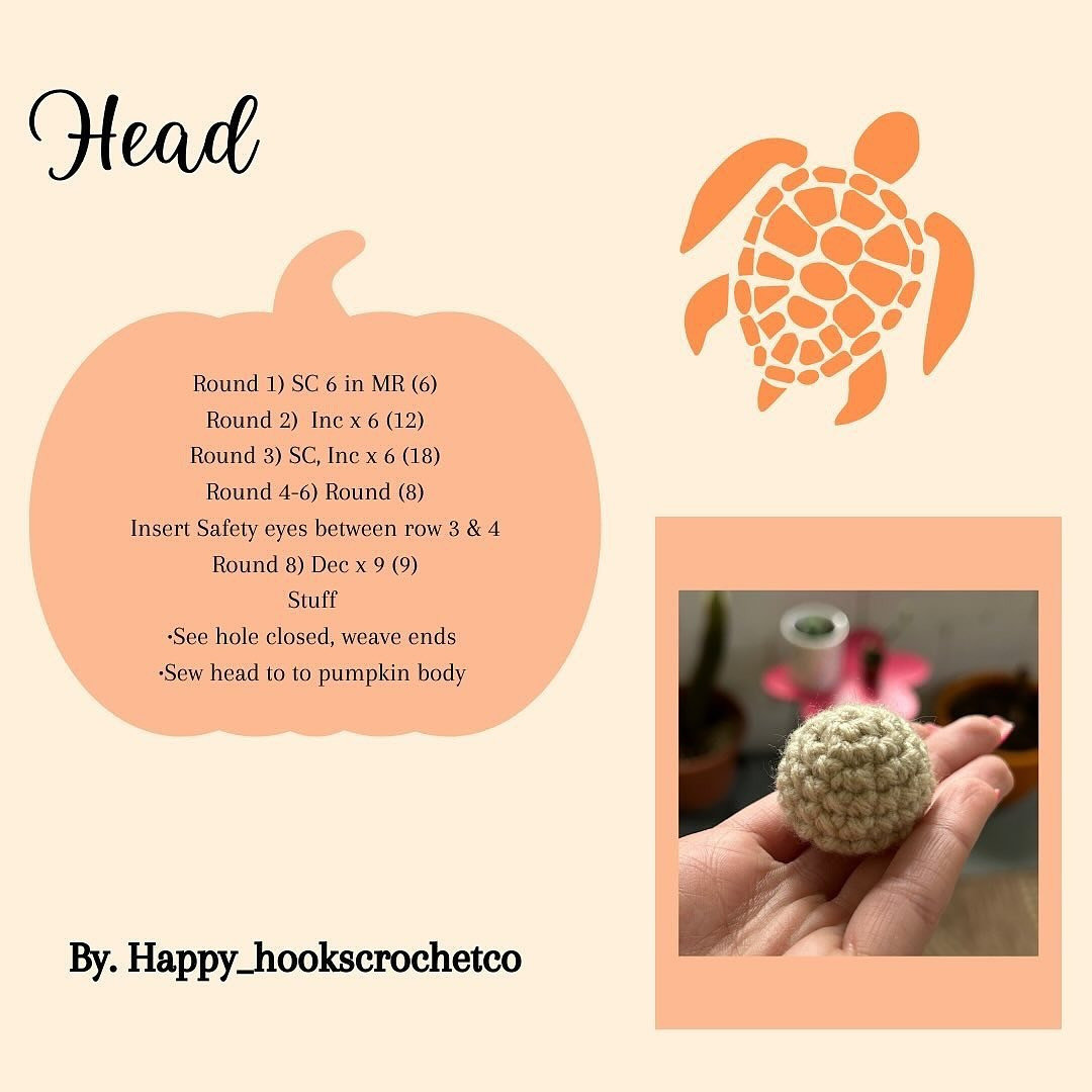Free Crochet Pattern: Adorable Pumpkin Turtle Amigurumi