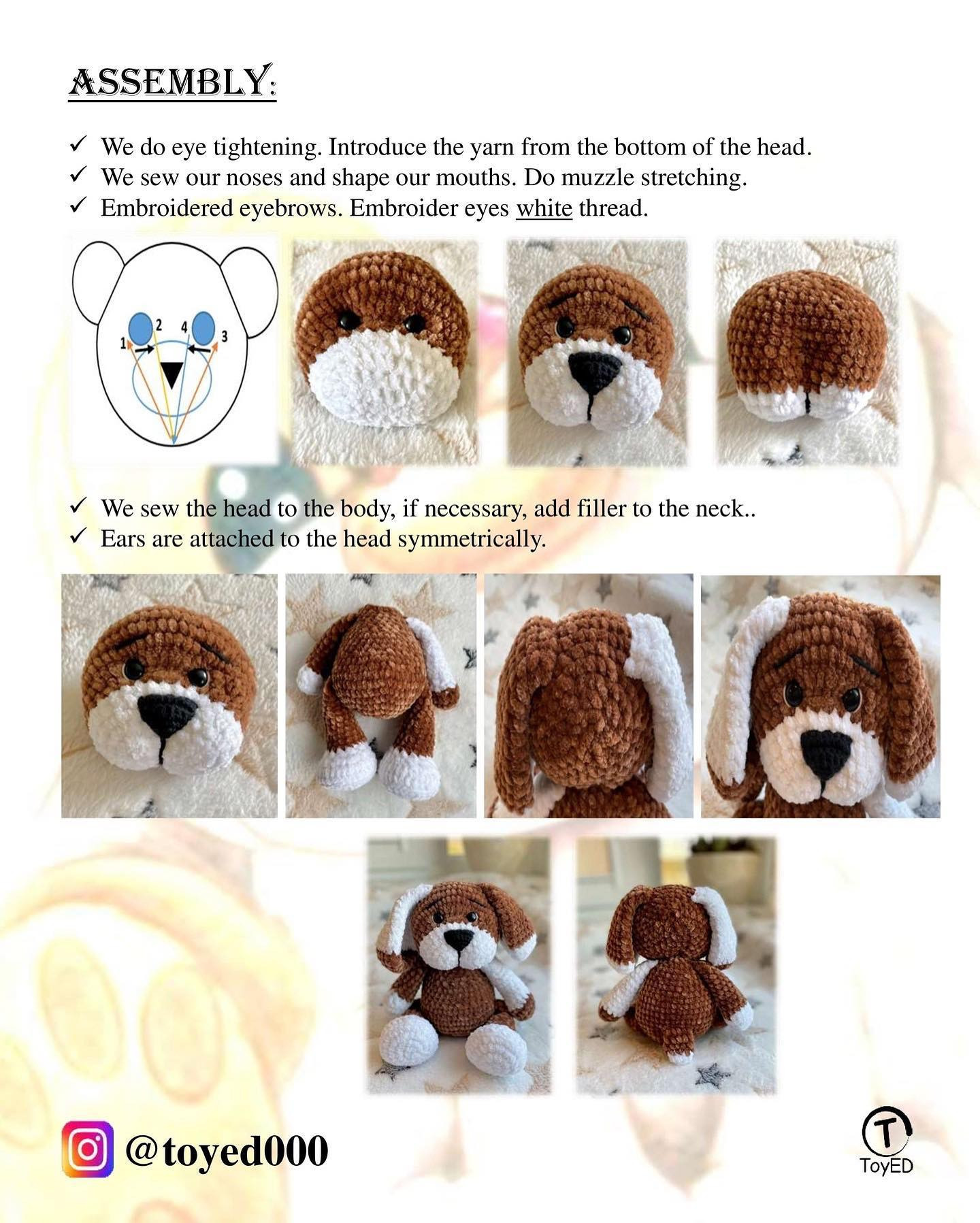 Free Crochet Pattern: Adorable Puppy Amigurumi 🐶 Free Crochet Pattern 🐶
