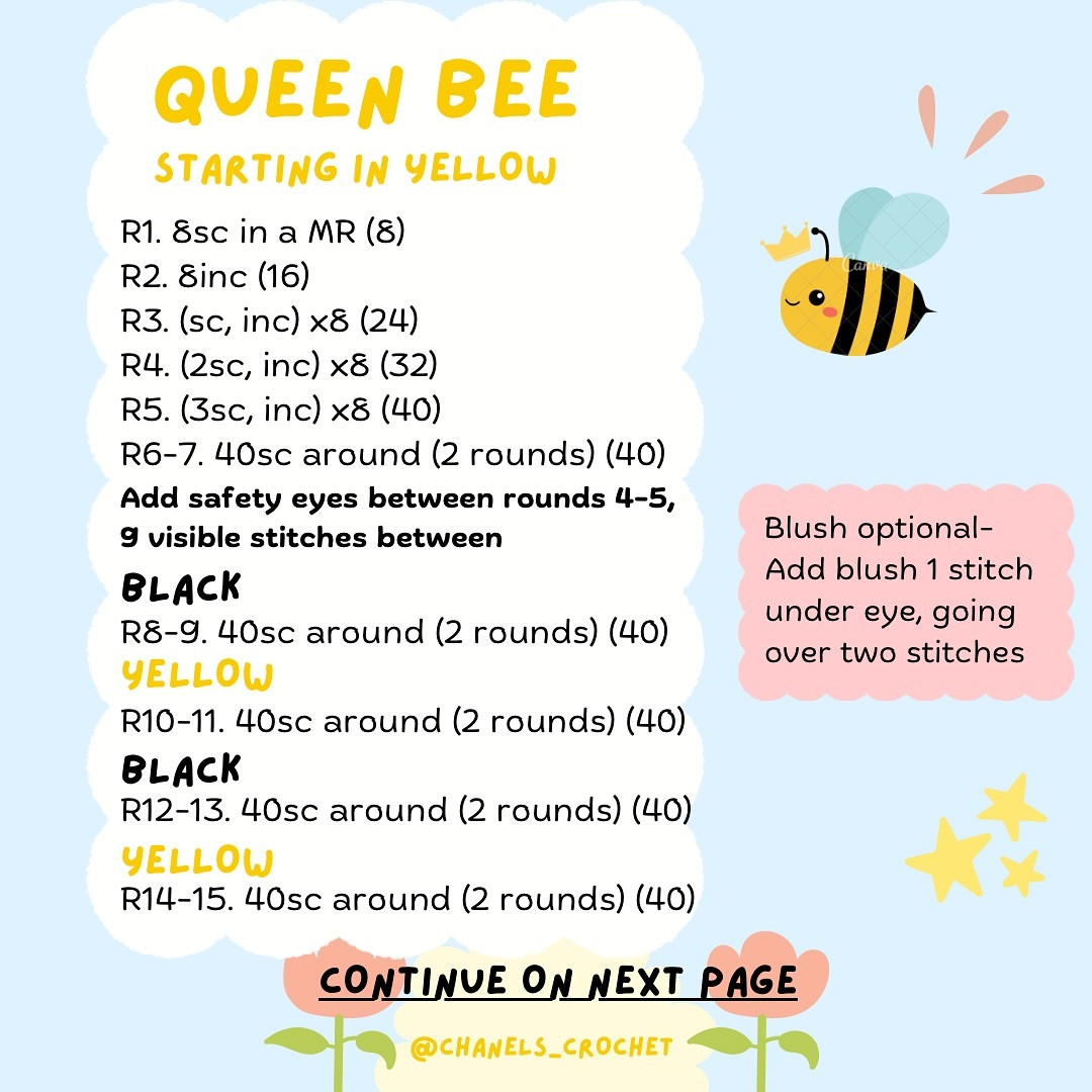 Free Crochet Pattern: Adorable Queen Bee Amigurumi