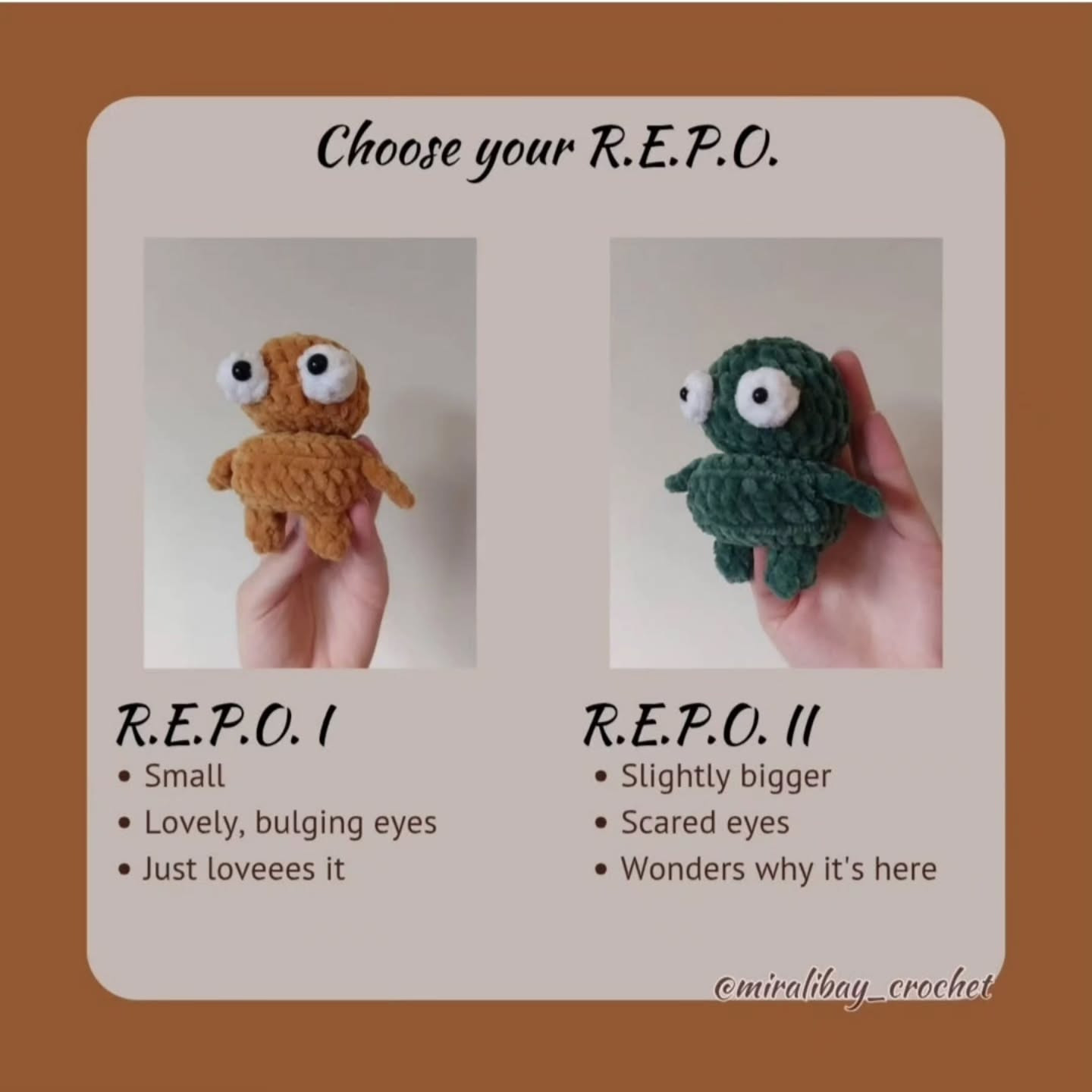 Free Crochet Pattern: Adorable R.E.P.O. Amigurumi