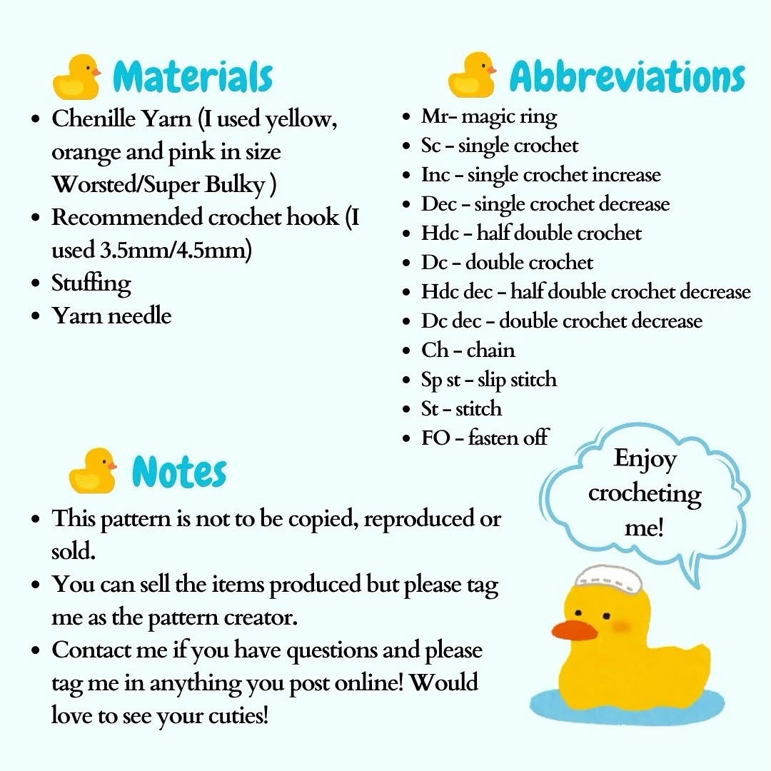 Free Crochet Pattern: Adorable Rubber Ducks!