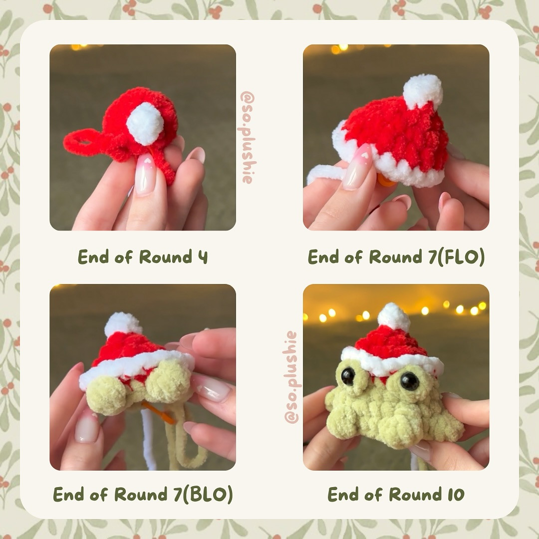 FREE Crochet Pattern: Adorable Santa Frog Amigurumi