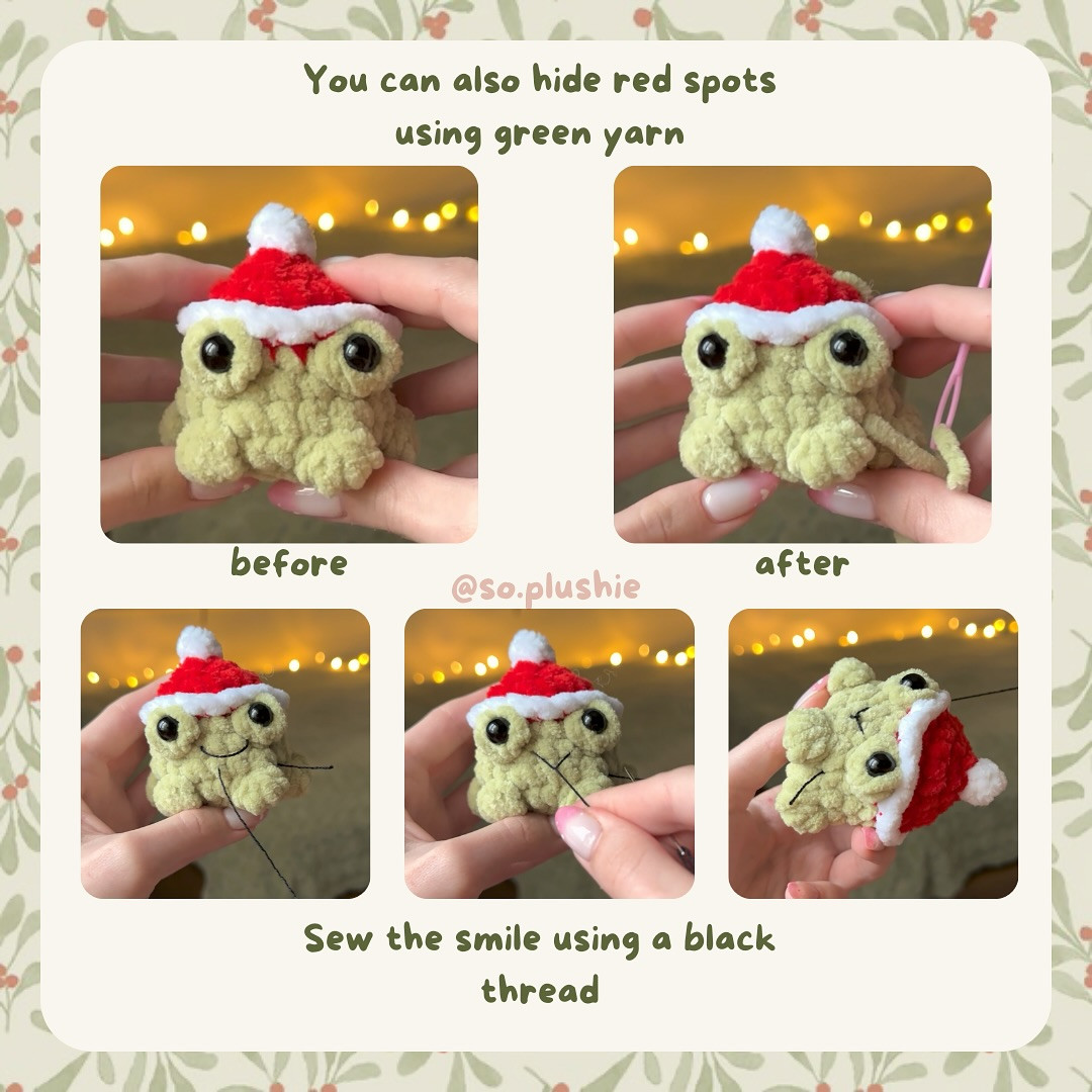 FREE Crochet Pattern: Adorable Santa Frog Amigurumi