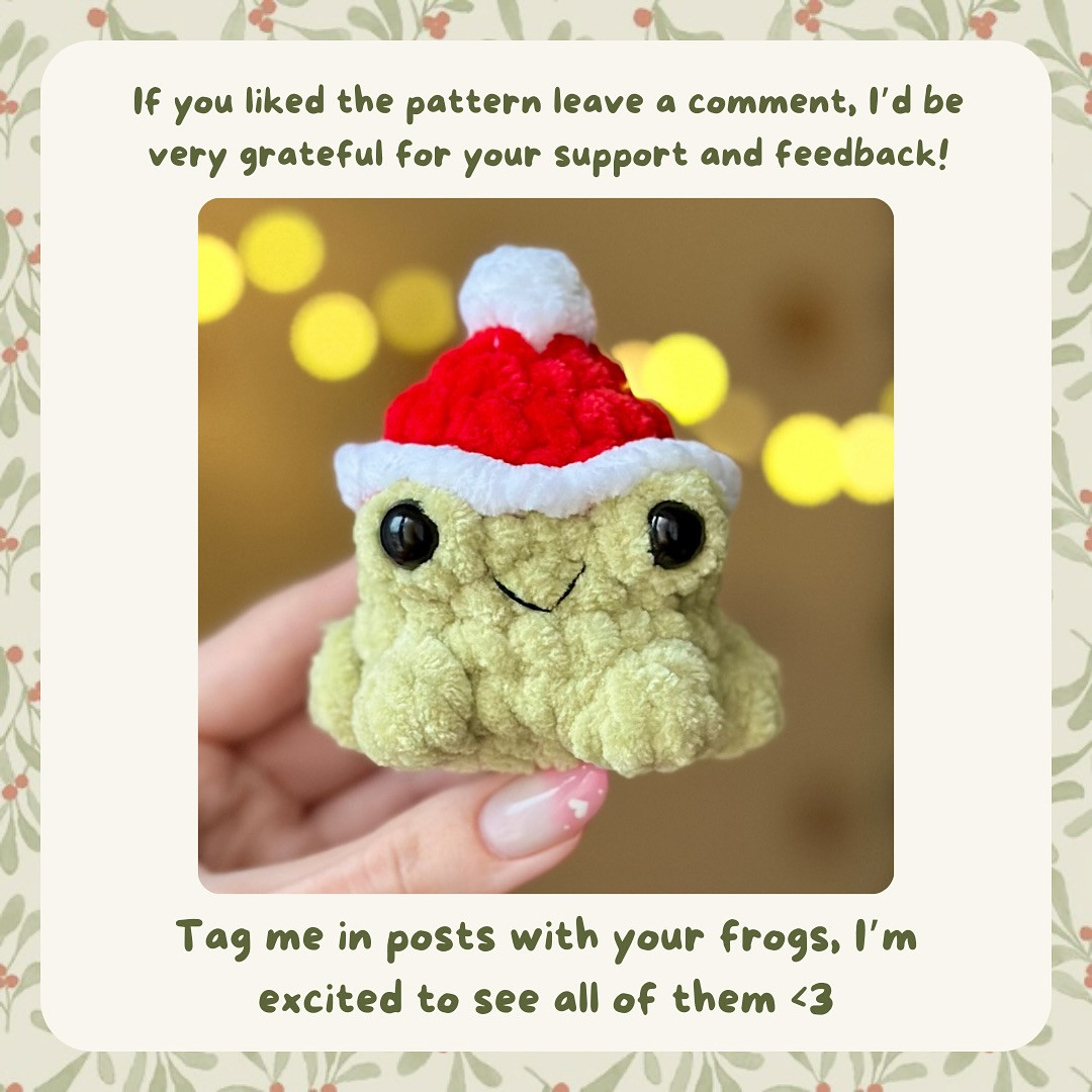 FREE Crochet Pattern: Adorable Santa Frog Amigurumi