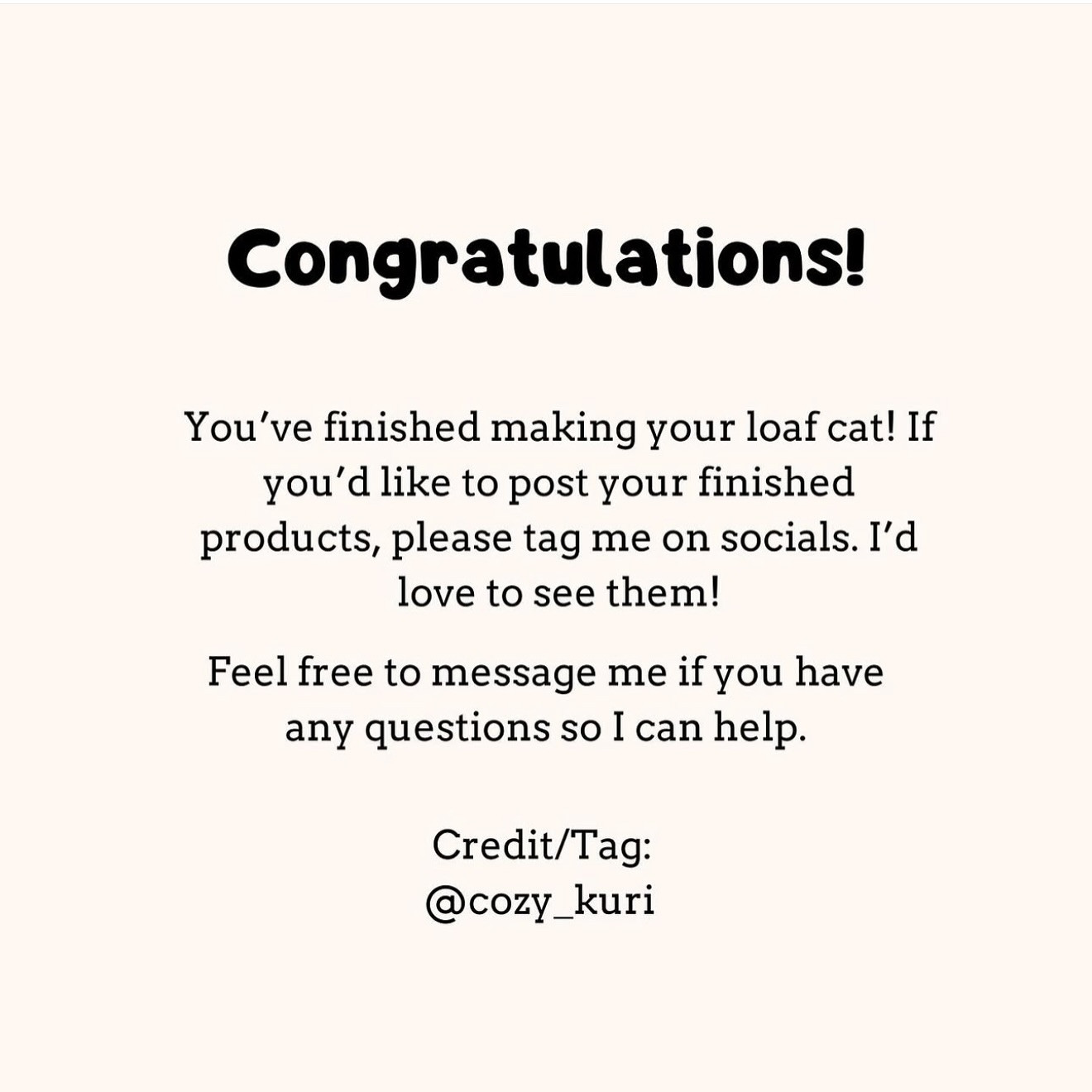 Free Crochet Pattern: Adorable Siamese Loaf Cat