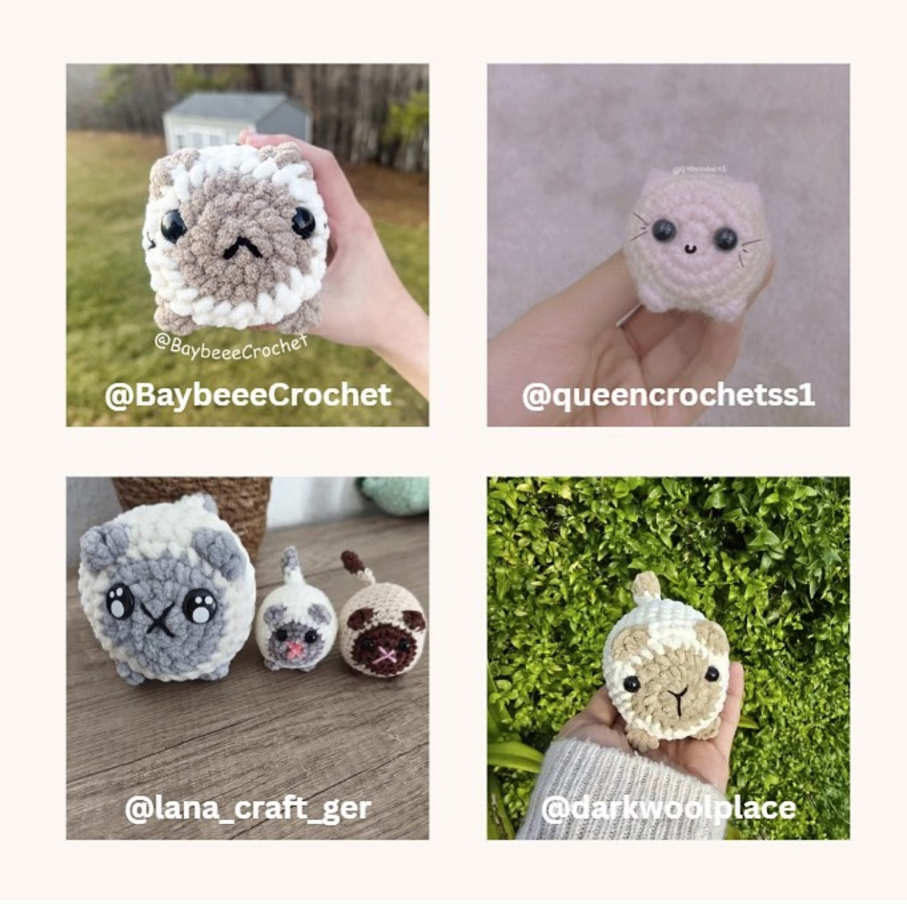 Free Crochet Pattern: Adorable Siamese Loaf Cat
