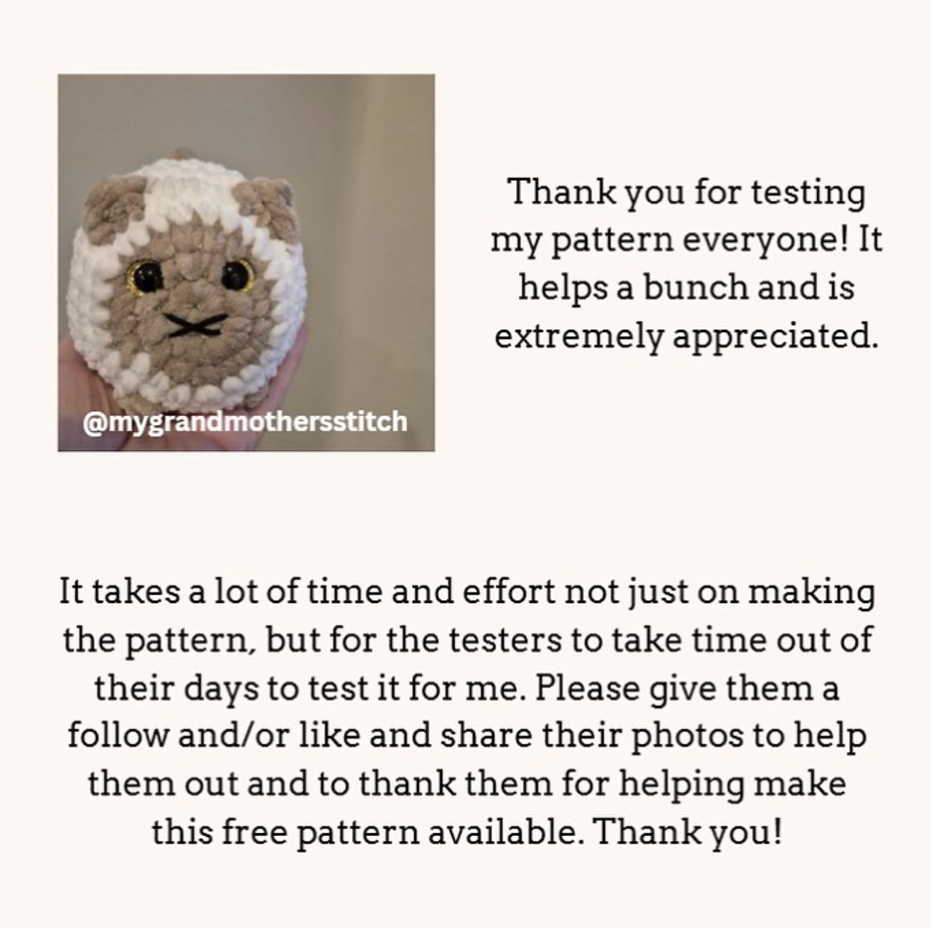 Free Crochet Pattern: Adorable Siamese Loaf Cat