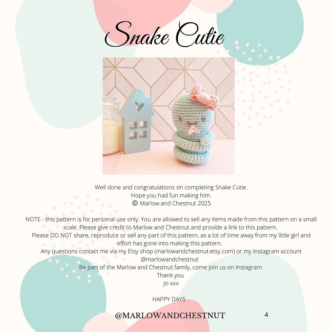 Free Crochet Pattern: Adorable Snake Amigurumi