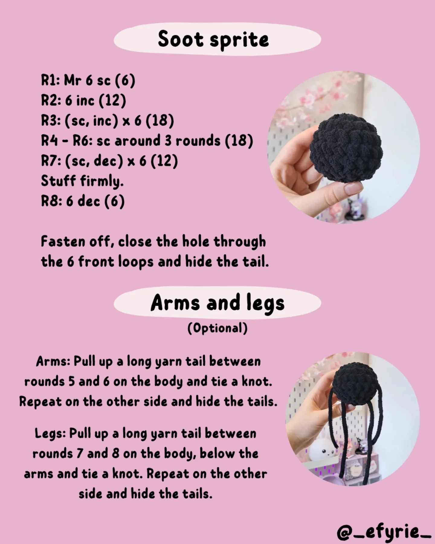 Free Crochet Pattern: Adorable Soot Sprites Amigurumi