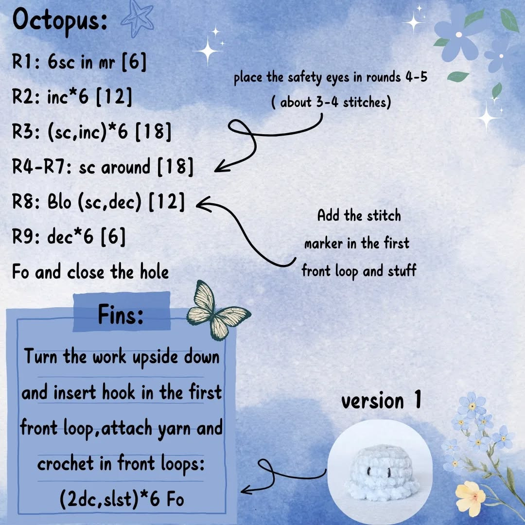 Free Crochet Pattern: Adorable Stacked Ice Cream Octopuses