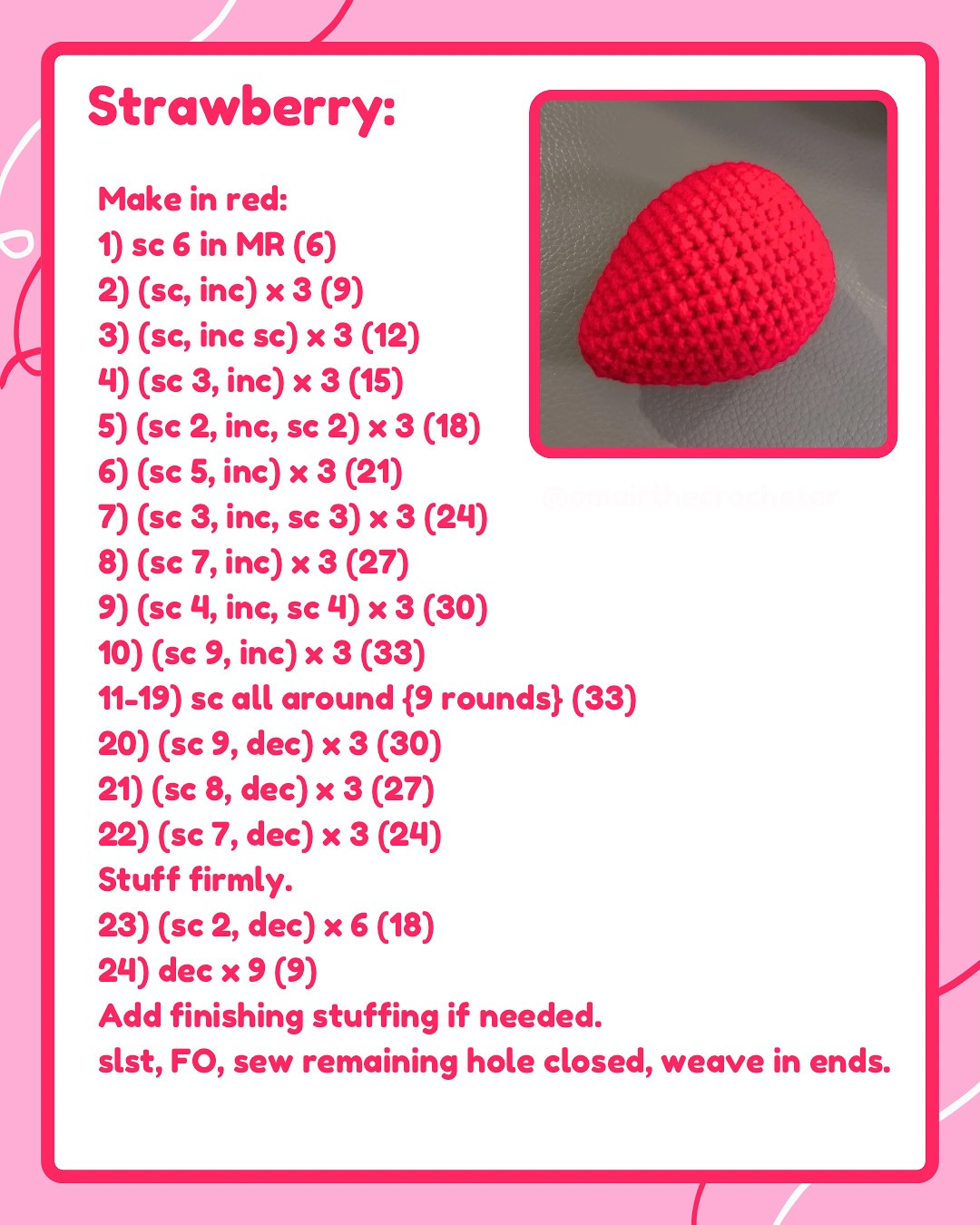 Free Crochet Pattern: Adorable Strawberry Amigurumi!