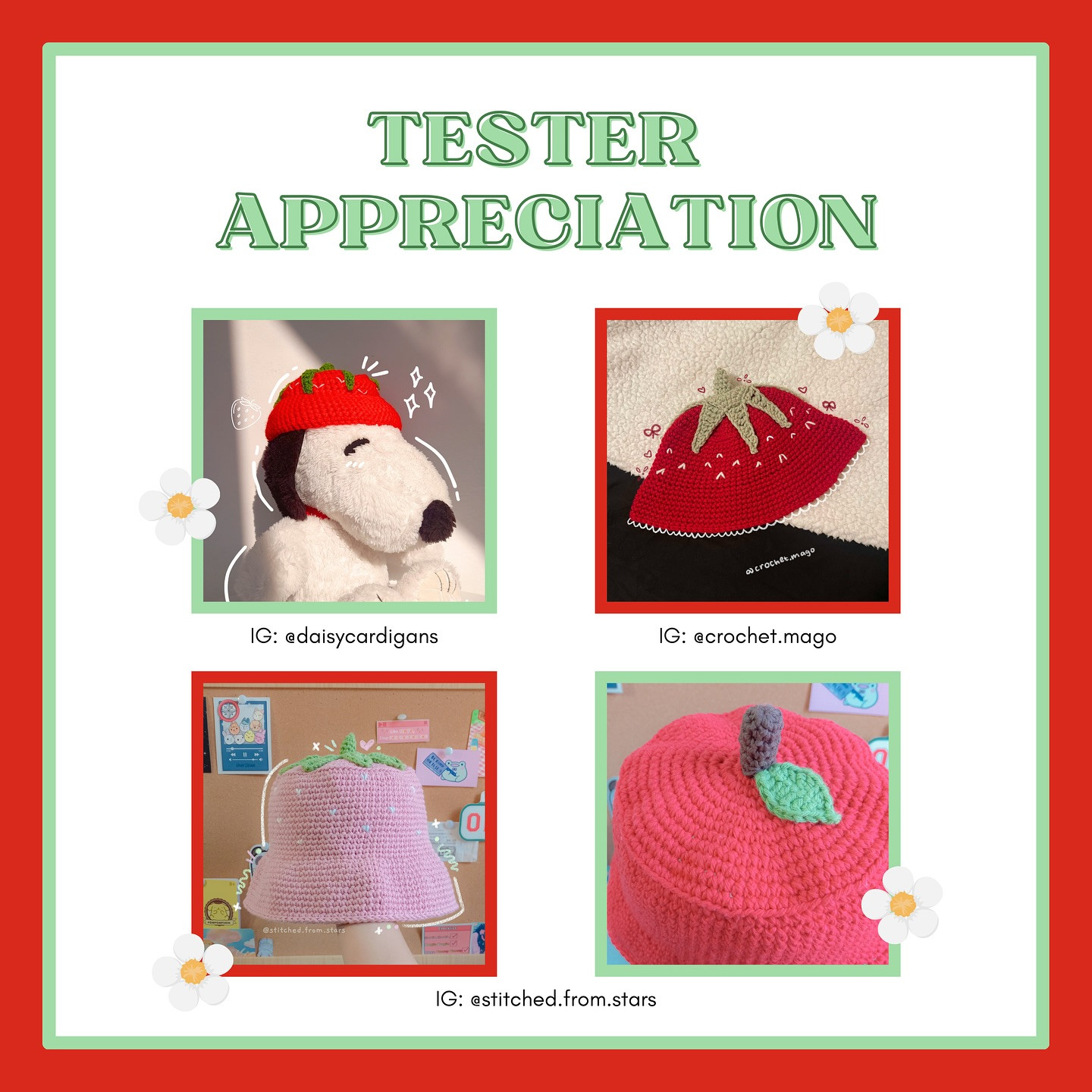 Free Crochet Pattern: Adorable Strawberry Bucket Hat