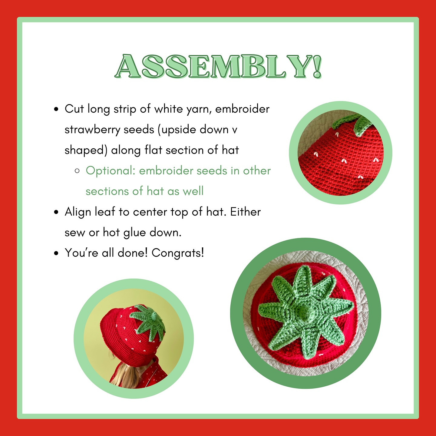 Free Crochet Pattern: Adorable Strawberry Bucket Hat