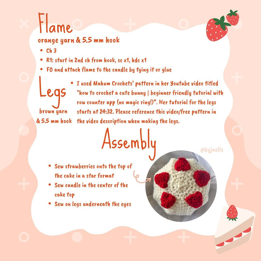 Free Crochet Pattern: Adorable Strawberry Cake Amigurumi