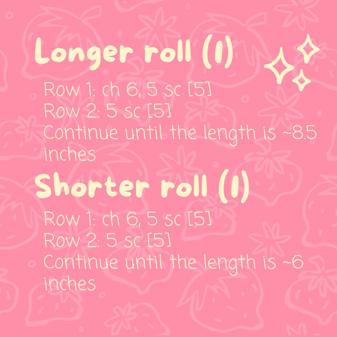 Free Crochet Pattern: Adorable Strawberry Swiss Rolls