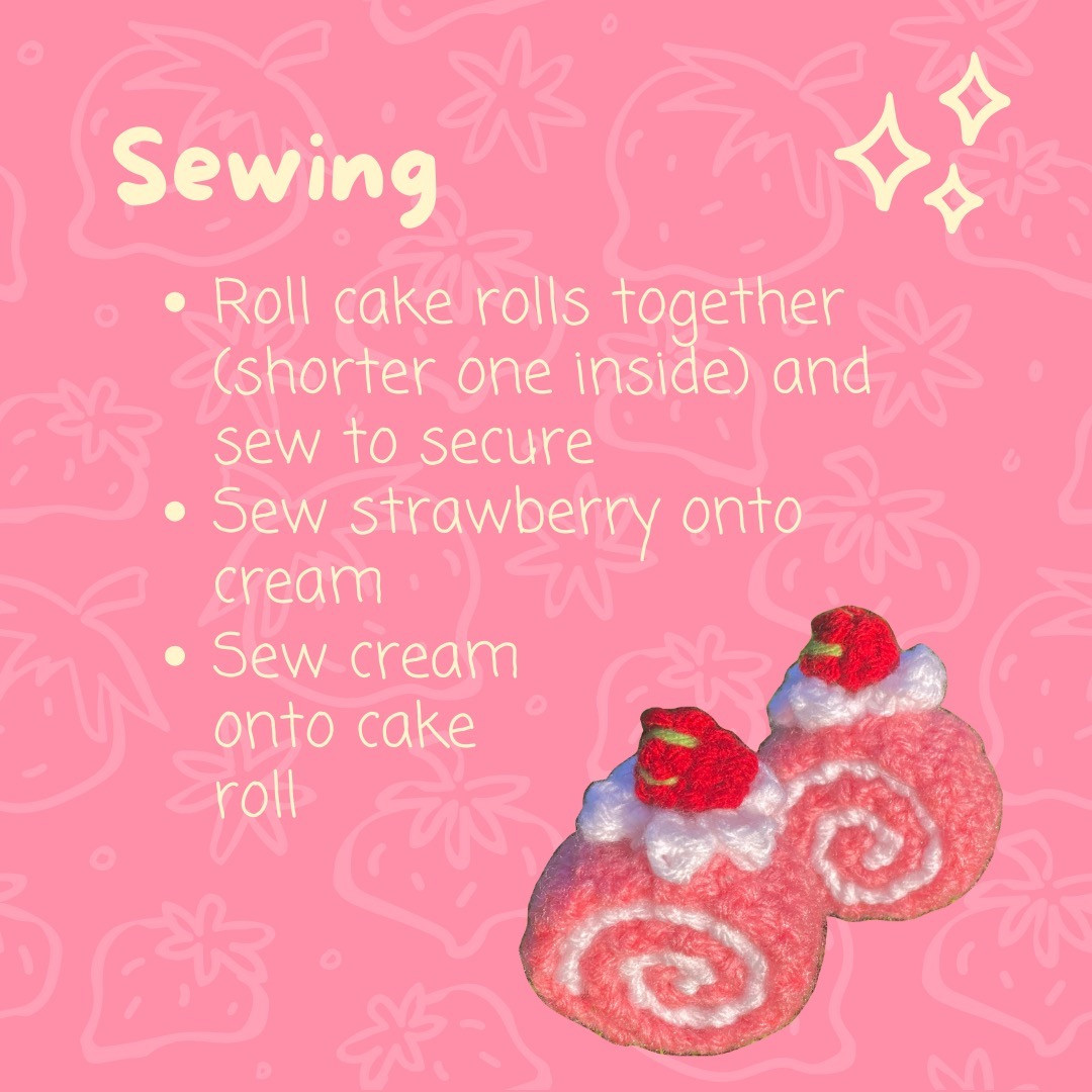 Free Crochet Pattern: Adorable Strawberry Swiss Rolls