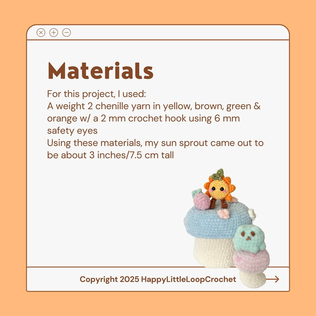 Free Crochet Pattern: Adorable Sun Sprout Amigurumi