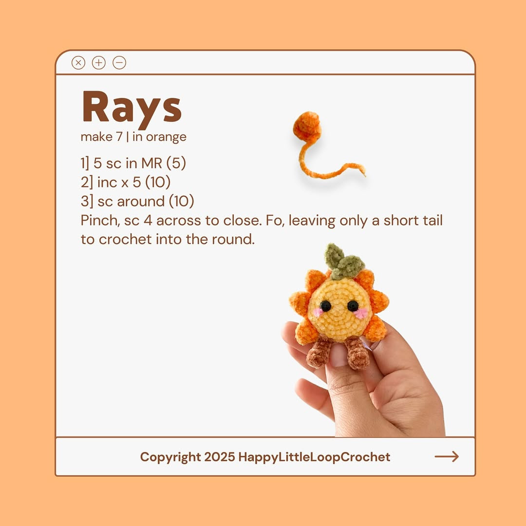 Free Crochet Pattern: Adorable Sun Sprout Amigurumi