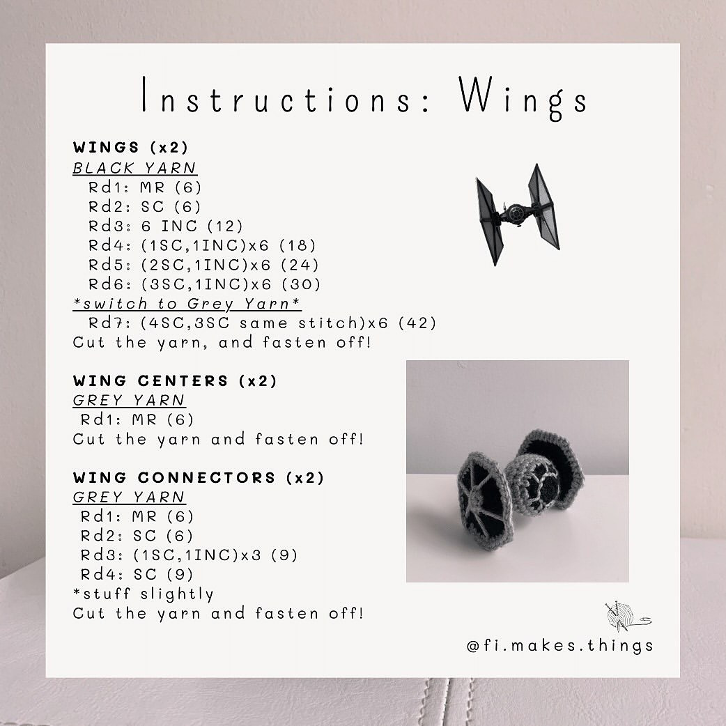 Free Crochet Pattern: Adorable Tie Fighter!