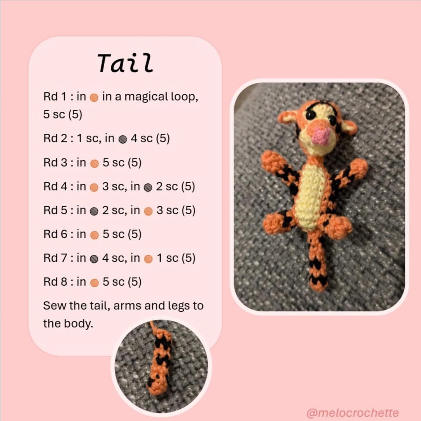 Free Crochet Pattern: Adorable Tigger Amigurumi Free pattern