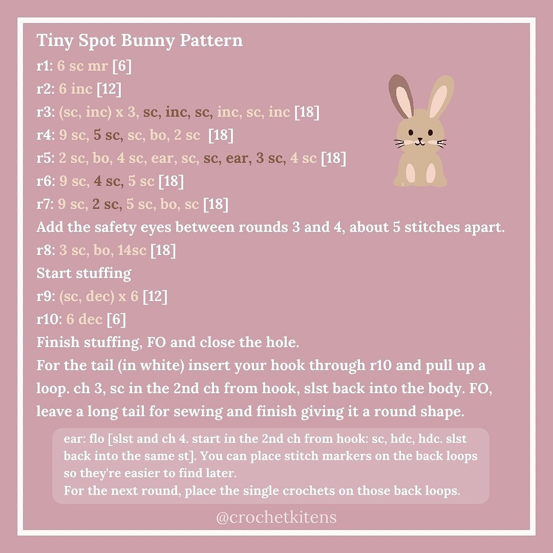 Free Crochet Pattern: Adorable Tiny Bunny
