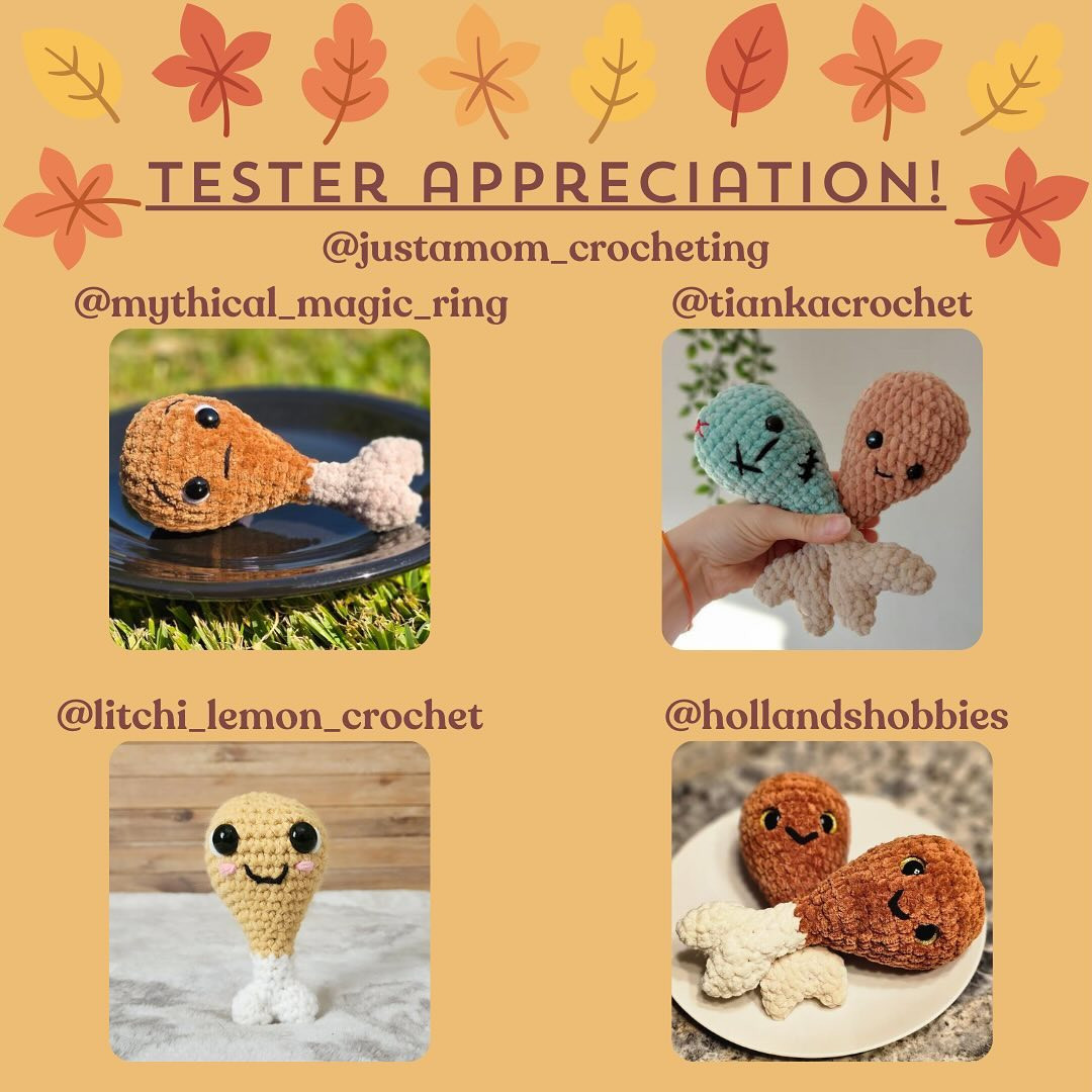 Free Crochet Pattern: Adorable Toby the Turkey Leg