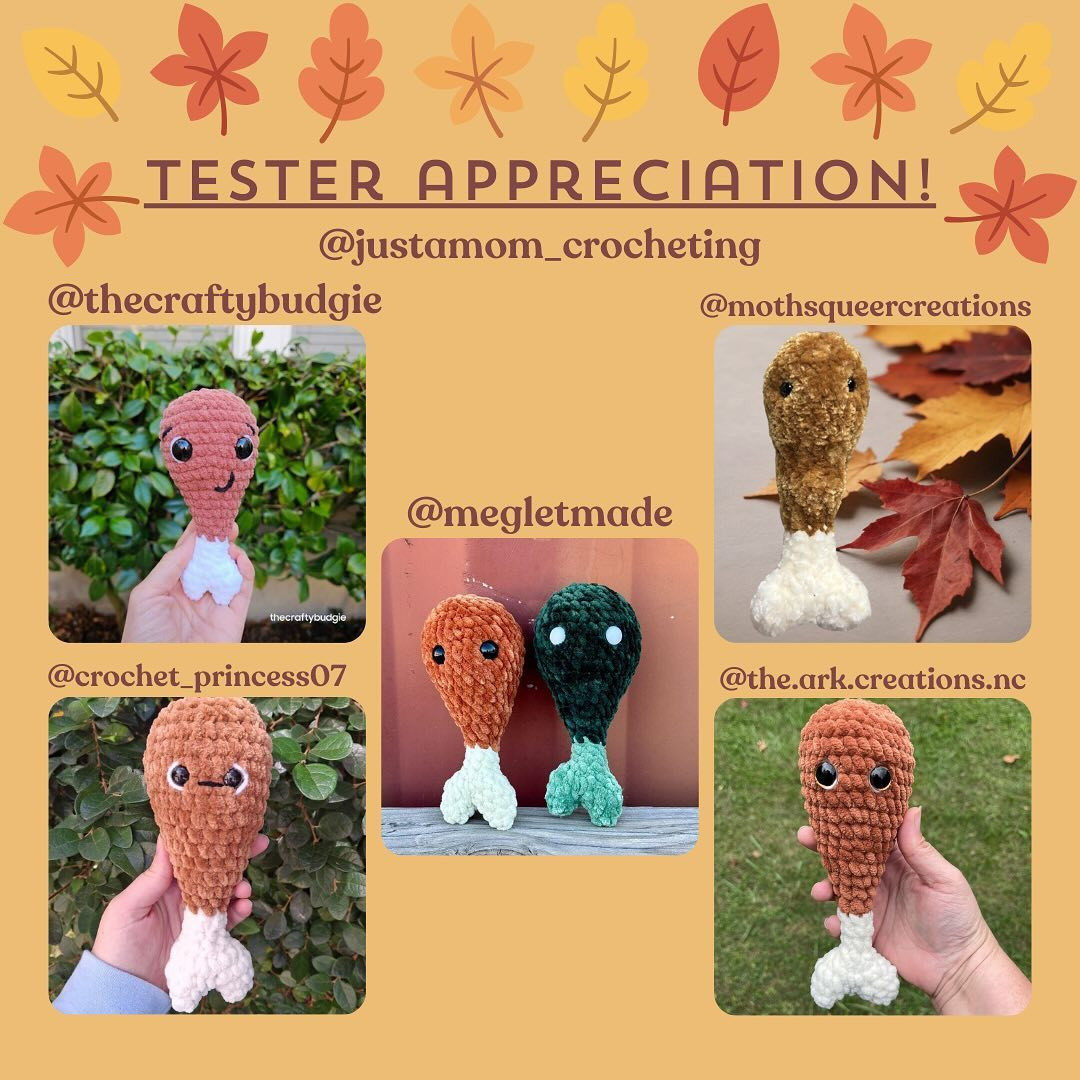 Free Crochet Pattern: Adorable Toby the Turkey Leg