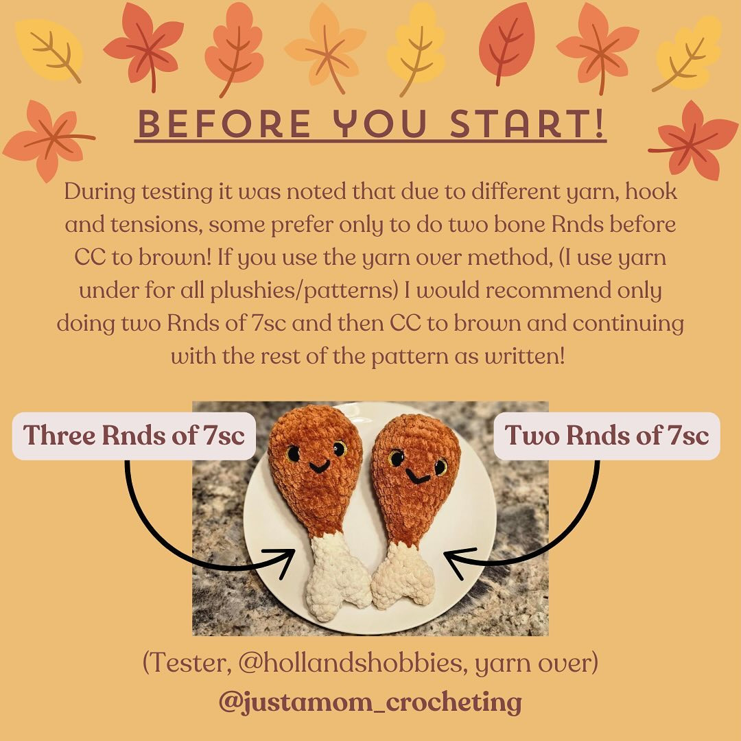 Free Crochet Pattern: Adorable Toby the Turkey Leg