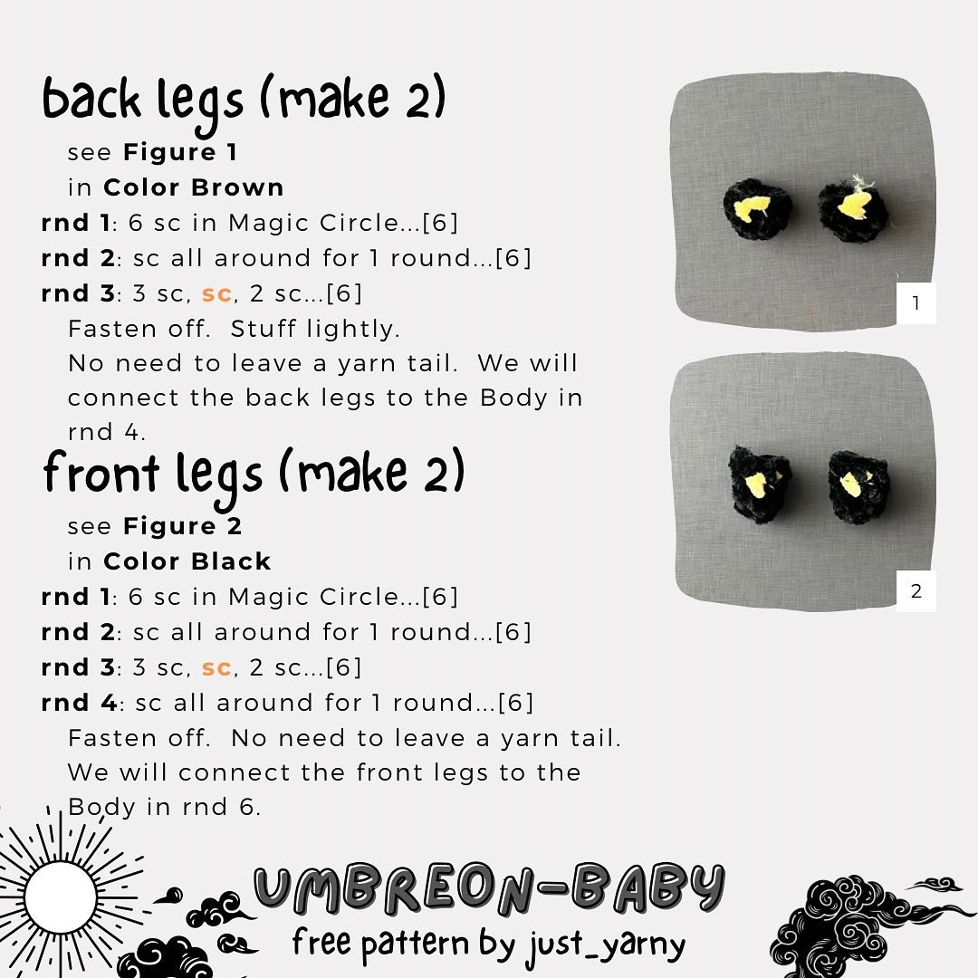 Free Crochet Pattern: Adorable Umbreon Amigurumi