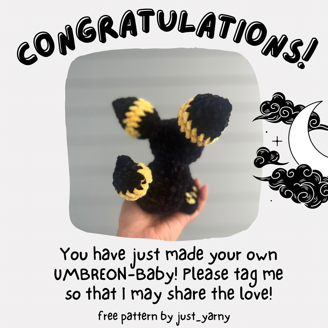 Free Crochet Pattern: Adorable Umbreon Amigurumi