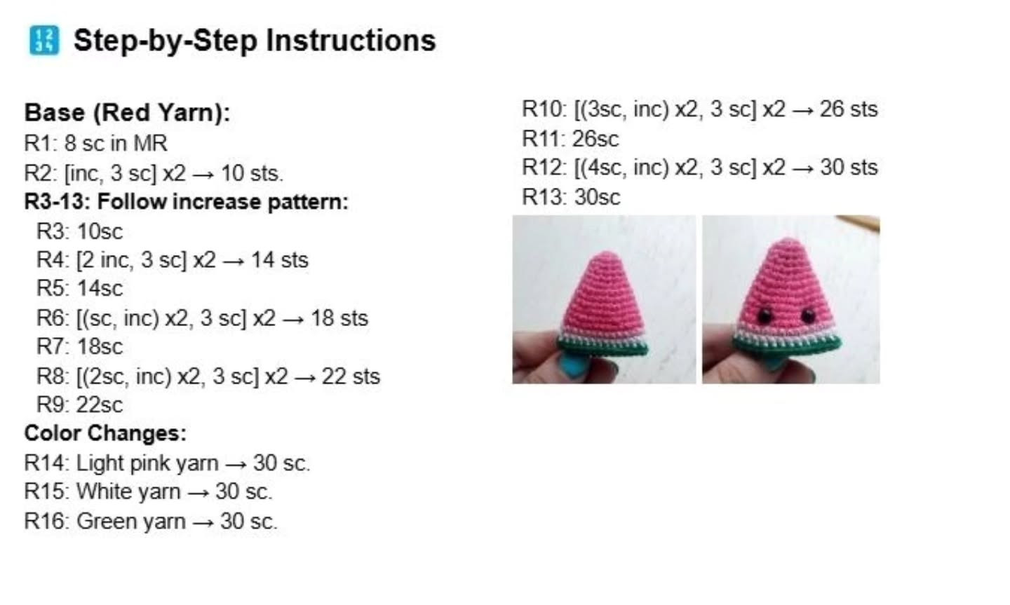 Free Crochet Pattern: Adorable Unicorn Girl with Watermelon