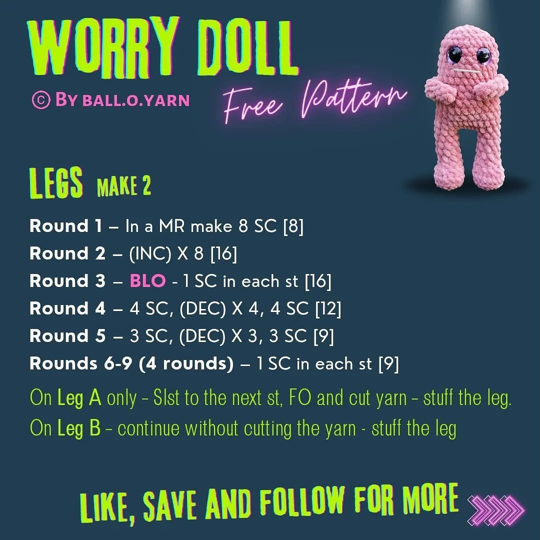 Free Crochet Pattern: Adorable Worry Doll