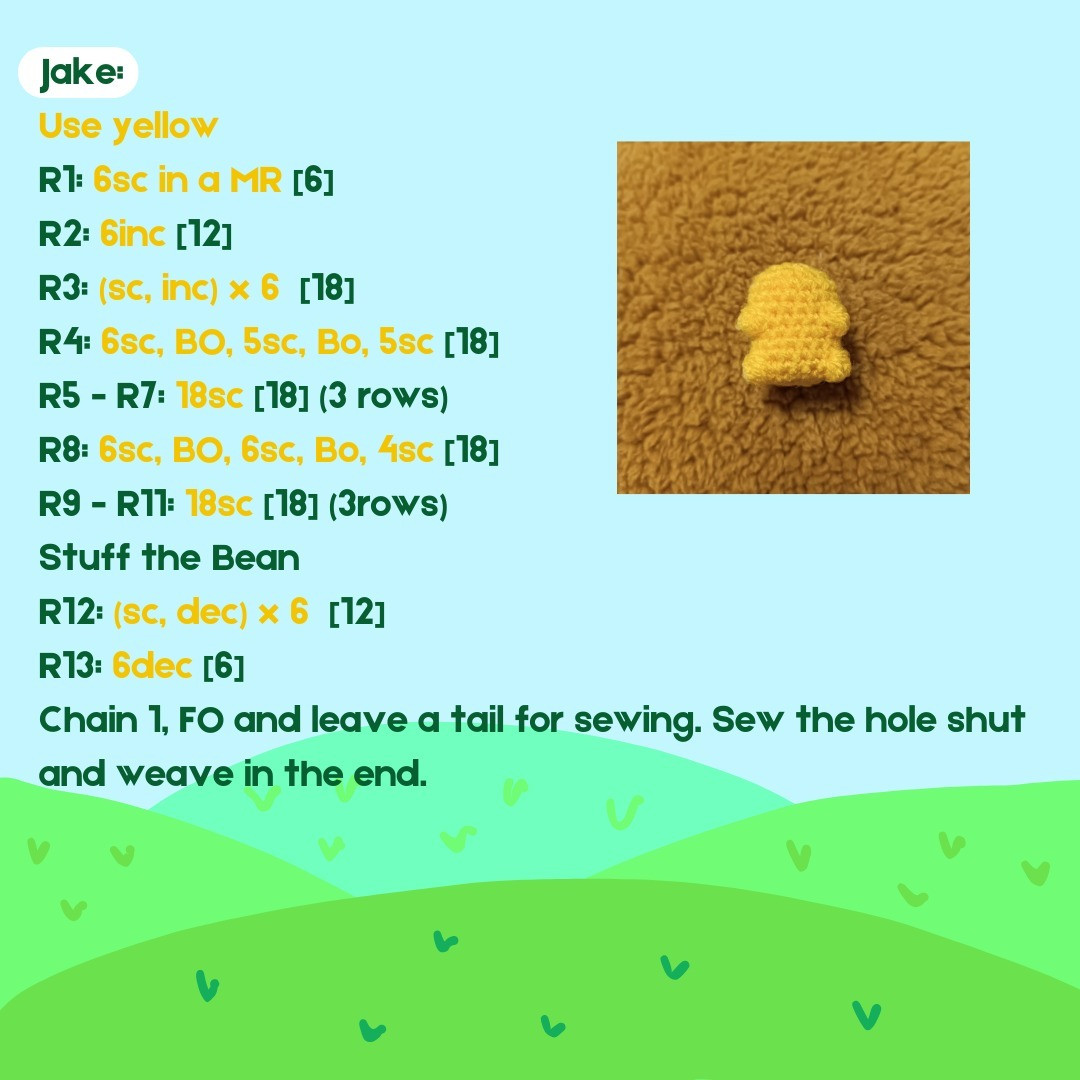 Free Crochet Pattern: Adventure Time Beans