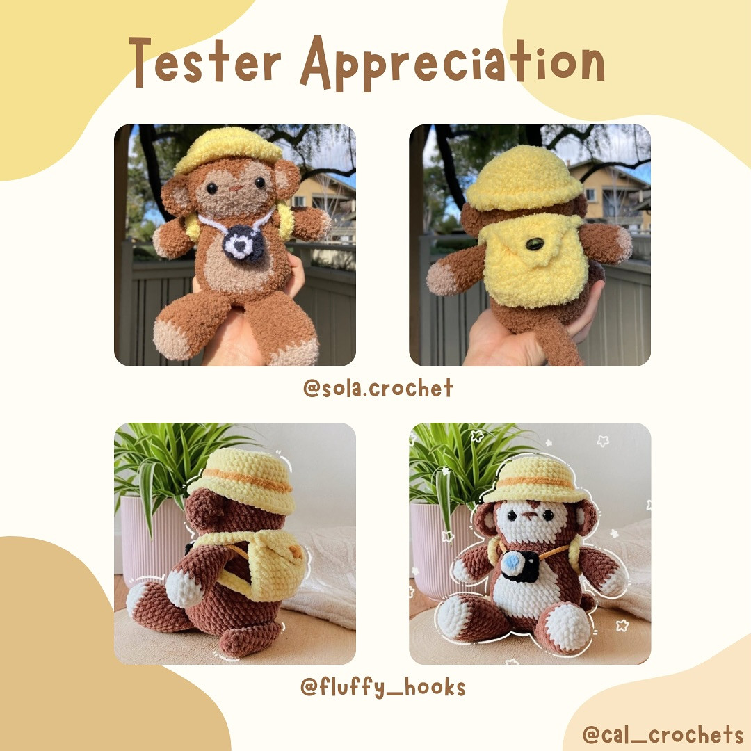 Free Crochet Pattern: Adventurous Monkey Amigurumi