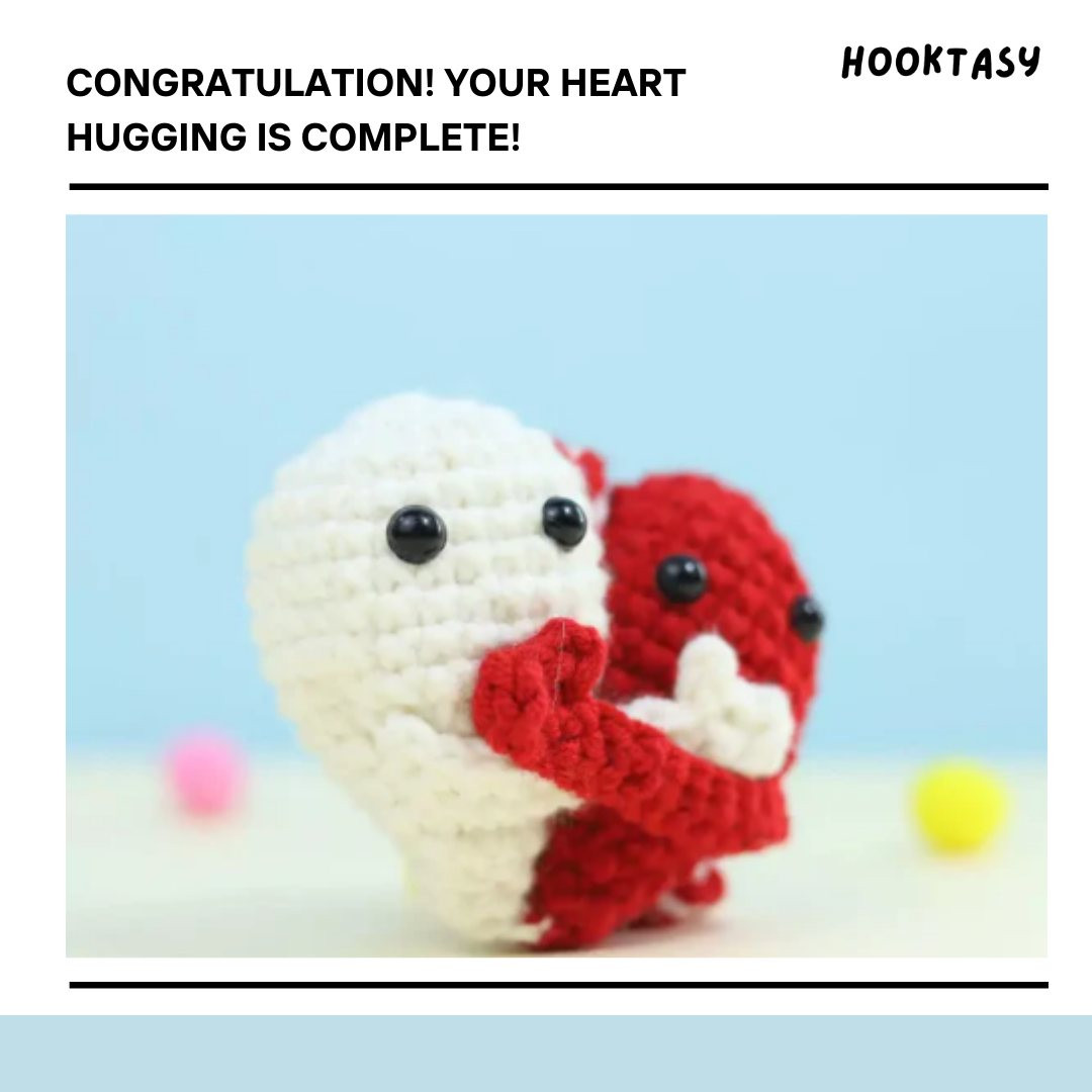 Free Crochet Pattern: Amigurumi Hugging Hearts Car Charm