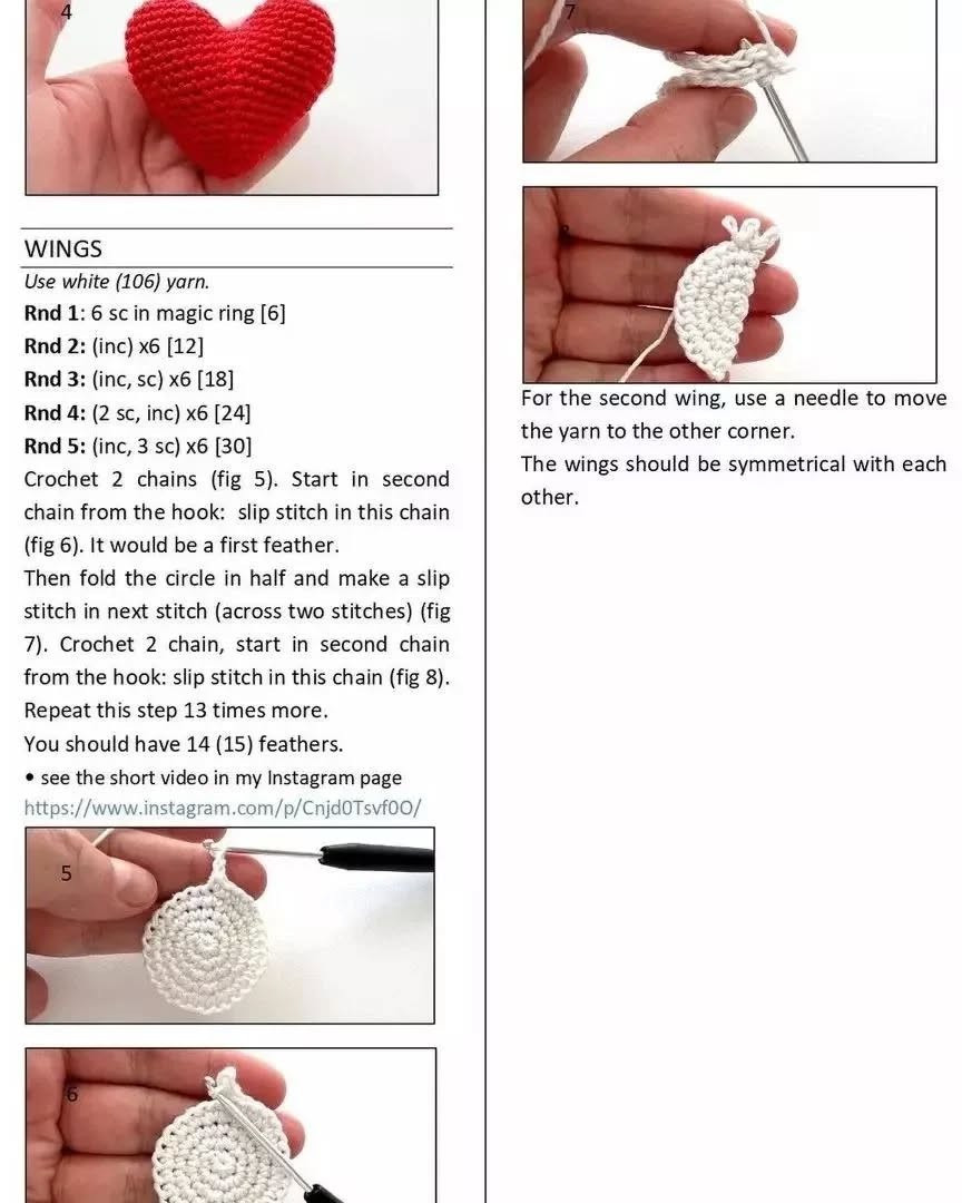 Free Crochet Pattern: Amigurumi Love Hearts