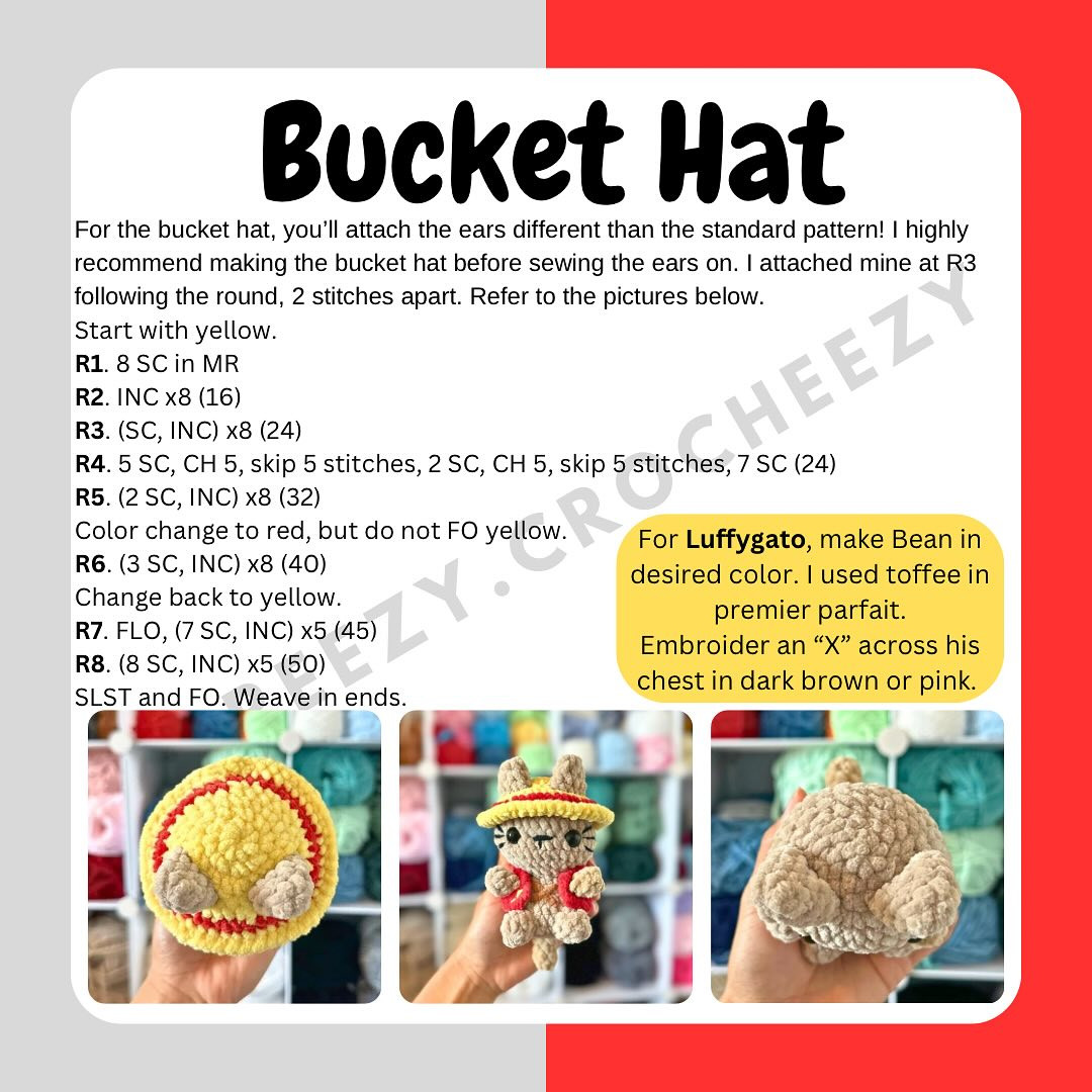 Free Crochet Pattern: Amigurumi Vest & Bucket Hat