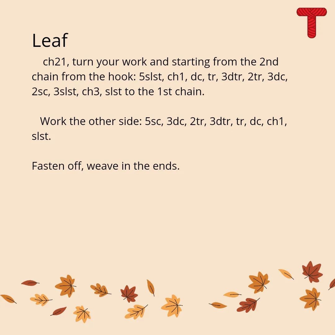 Free Crochet Pattern: Autumn Leaves