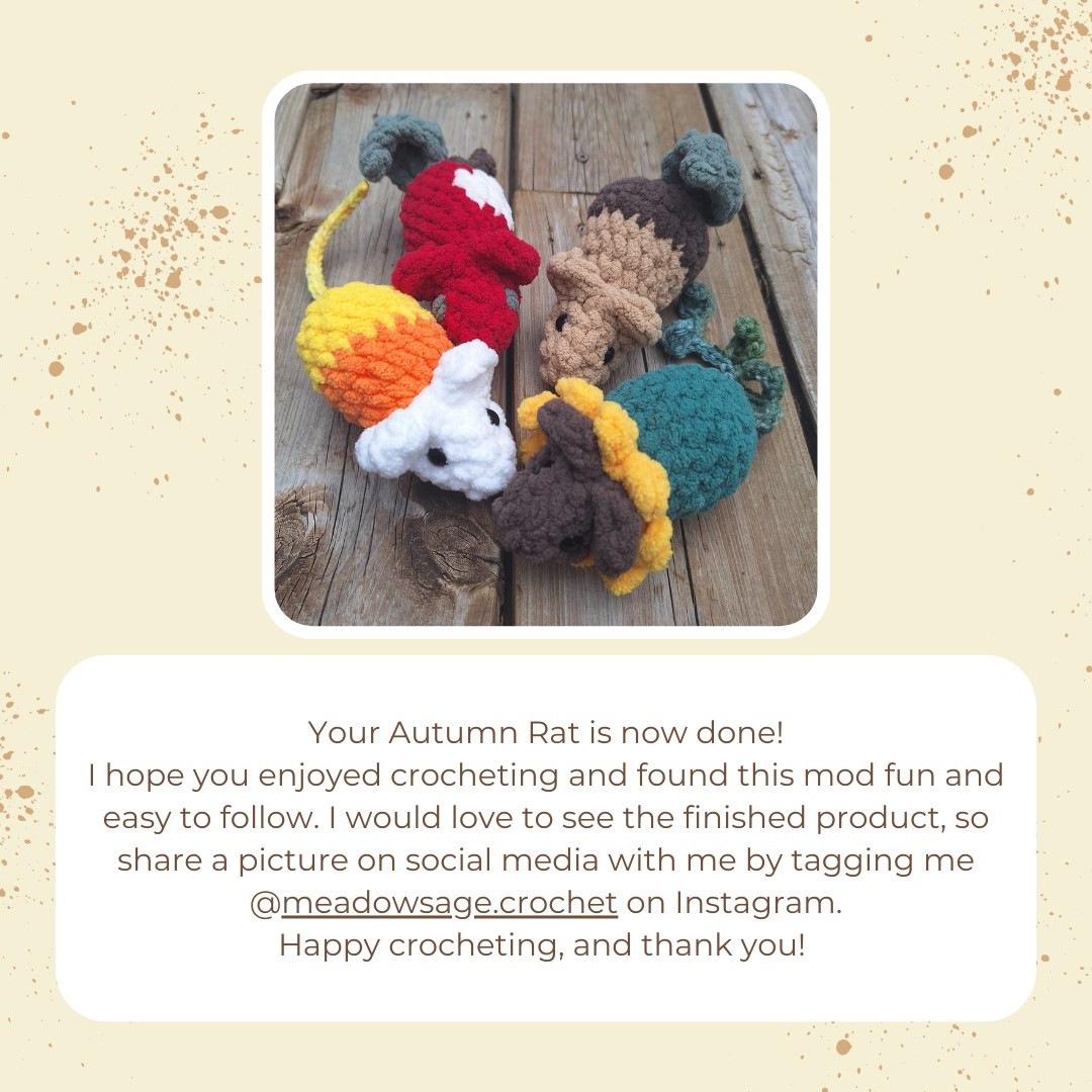 Free Crochet Pattern: Autumn Themed Rats