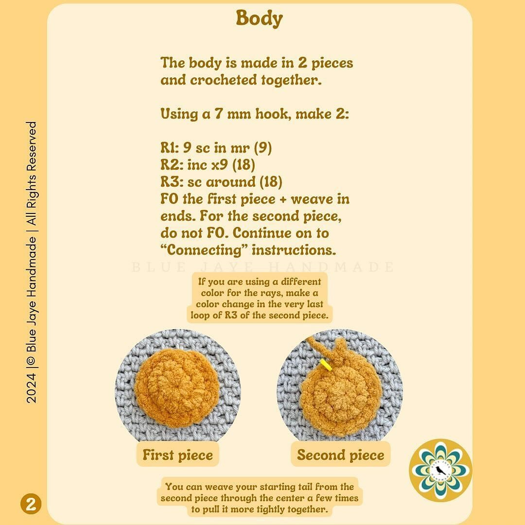 Free Crochet Pattern: Baby Raya Sunshine Amigurumi